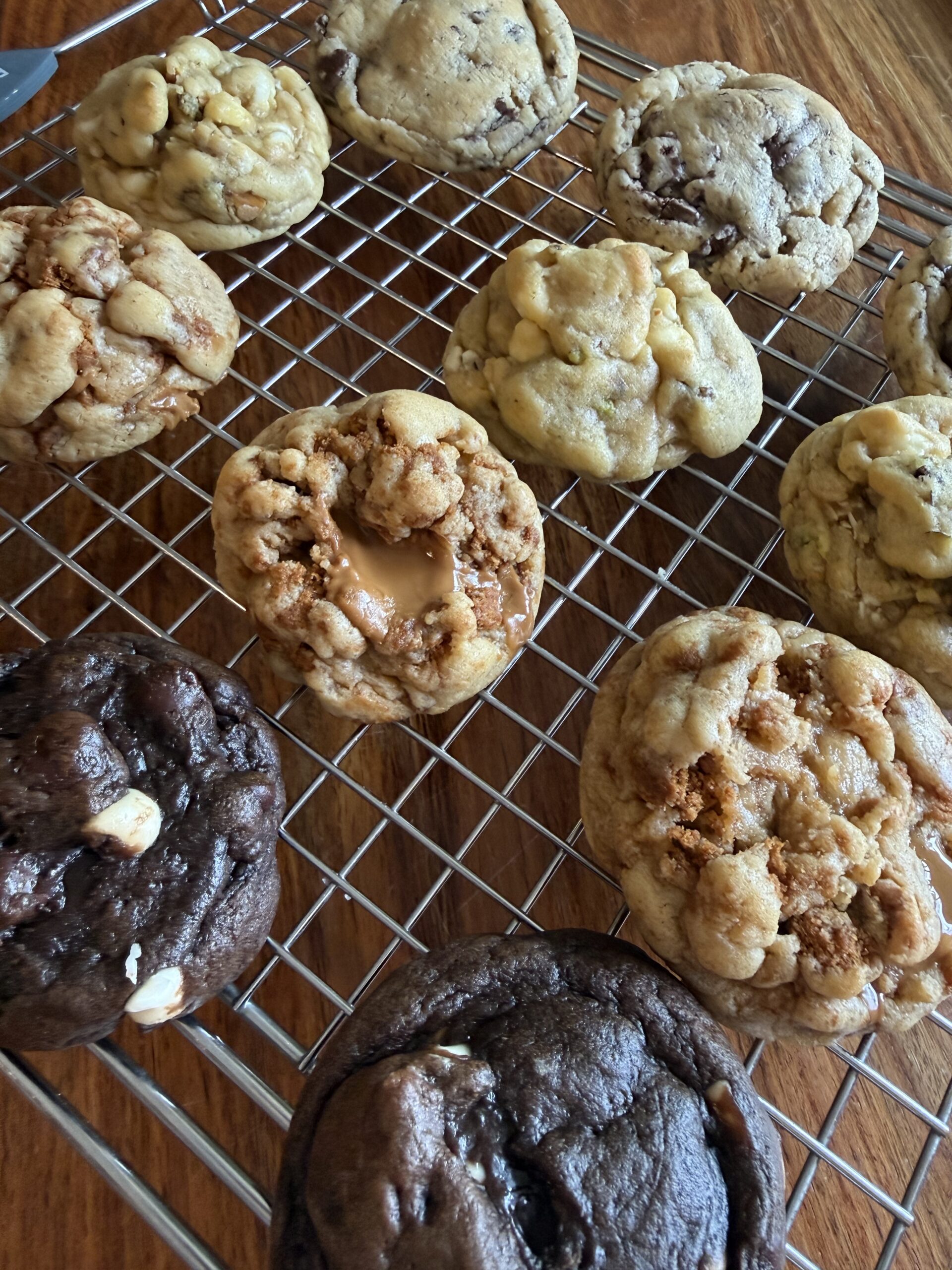 Little Cookie Co. cookies fresh on the cooling rack