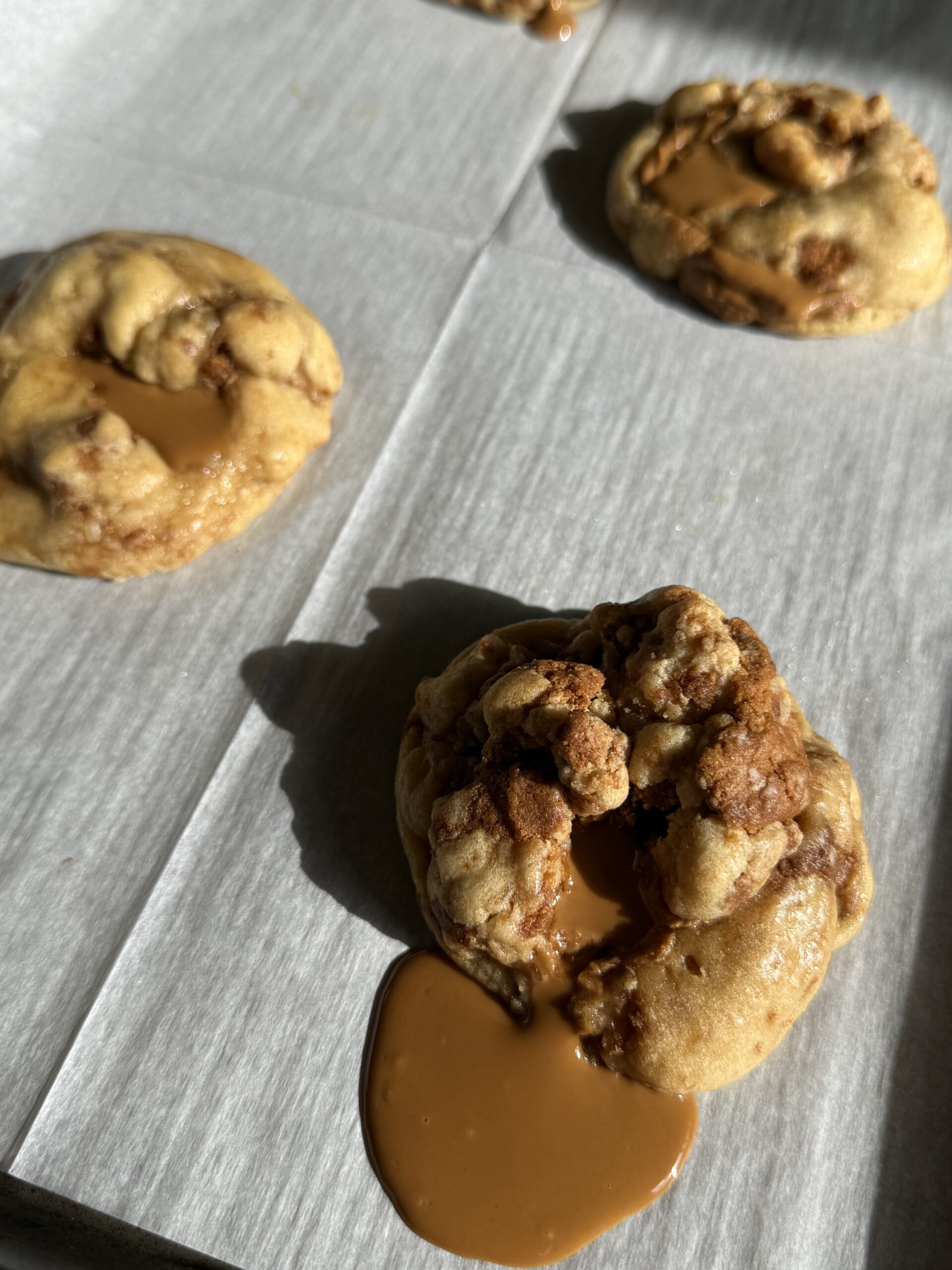 Cookie Butter Crush — gooey caramel pooling fresh from the oven